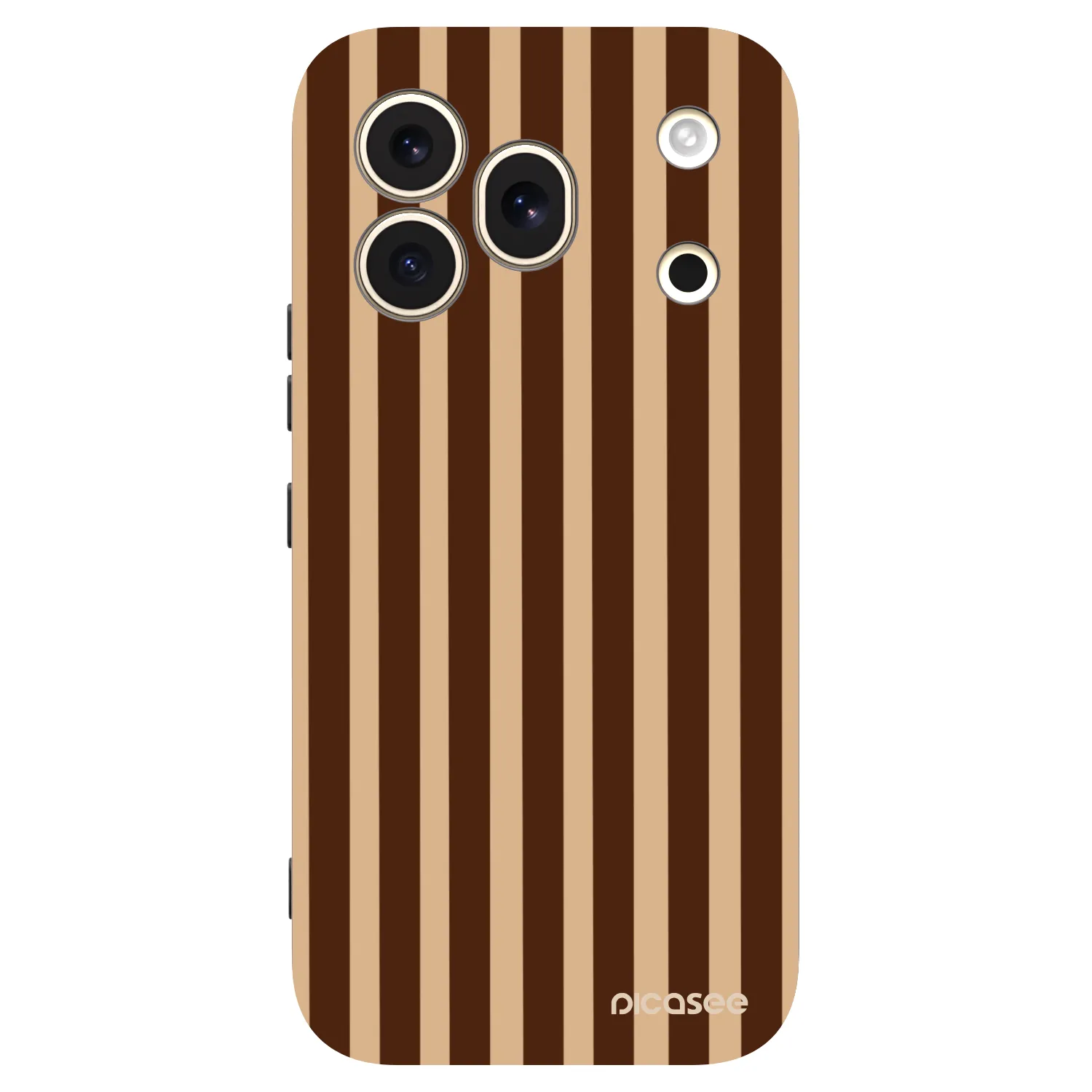 Picasee silikonový černý obal pro Honor 600 Pro - Brown lines