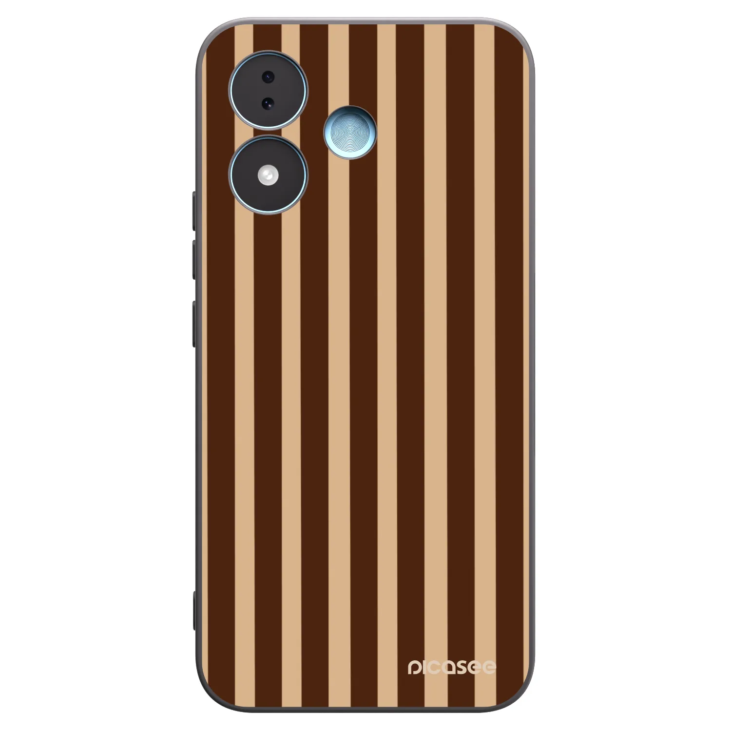 Picasee silikonový černý obal pro Xiaomi Redmi Note 17 5G - Brown lines