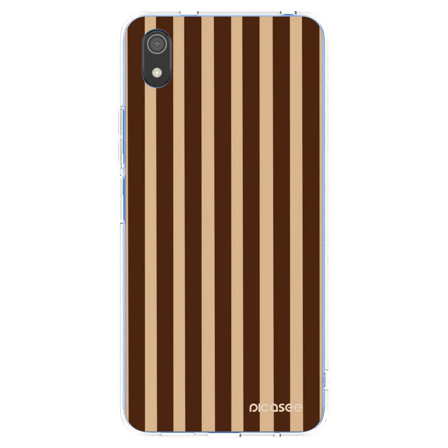 Picasee silikonový průhledný obal pro Xiaomi Redmi 7A - Brown lines
