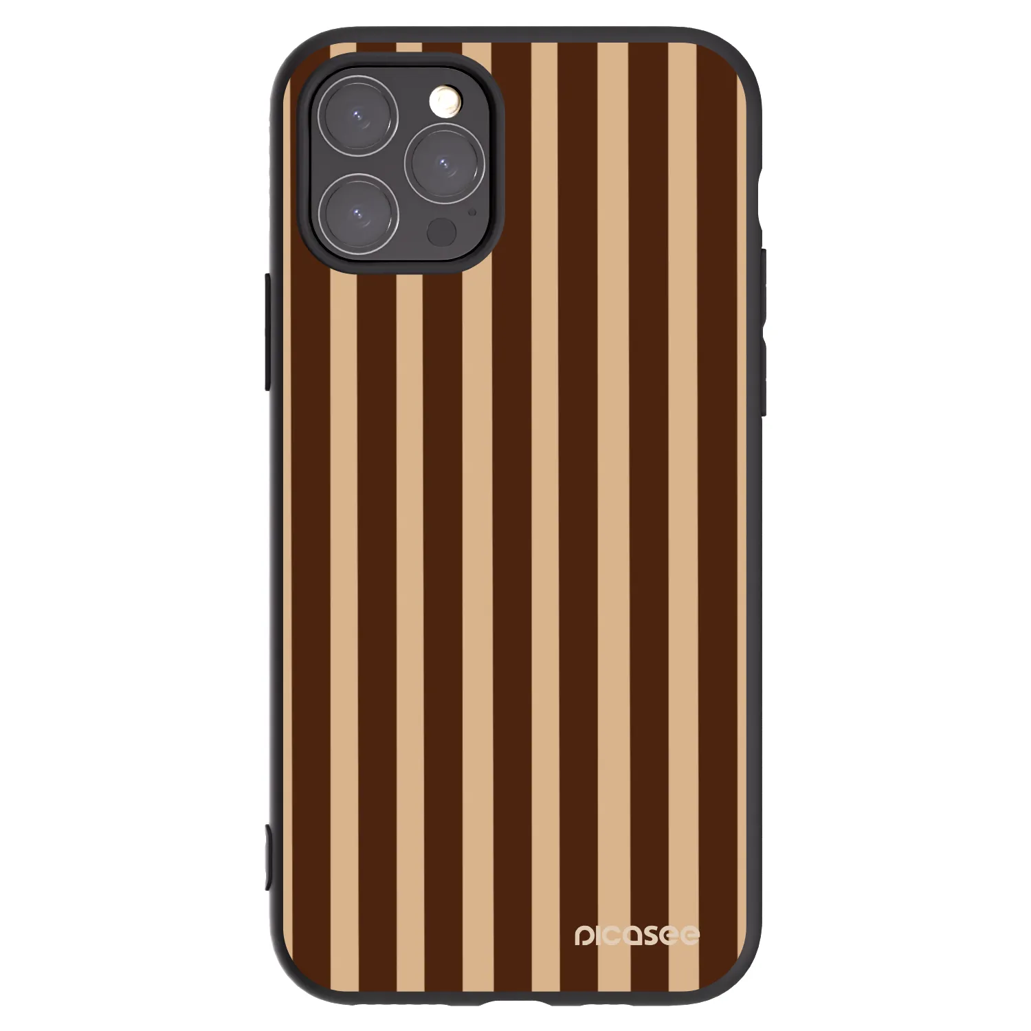 Picasee silikonový černý obal pro Apple iPhone 11 Pro - Brown lines