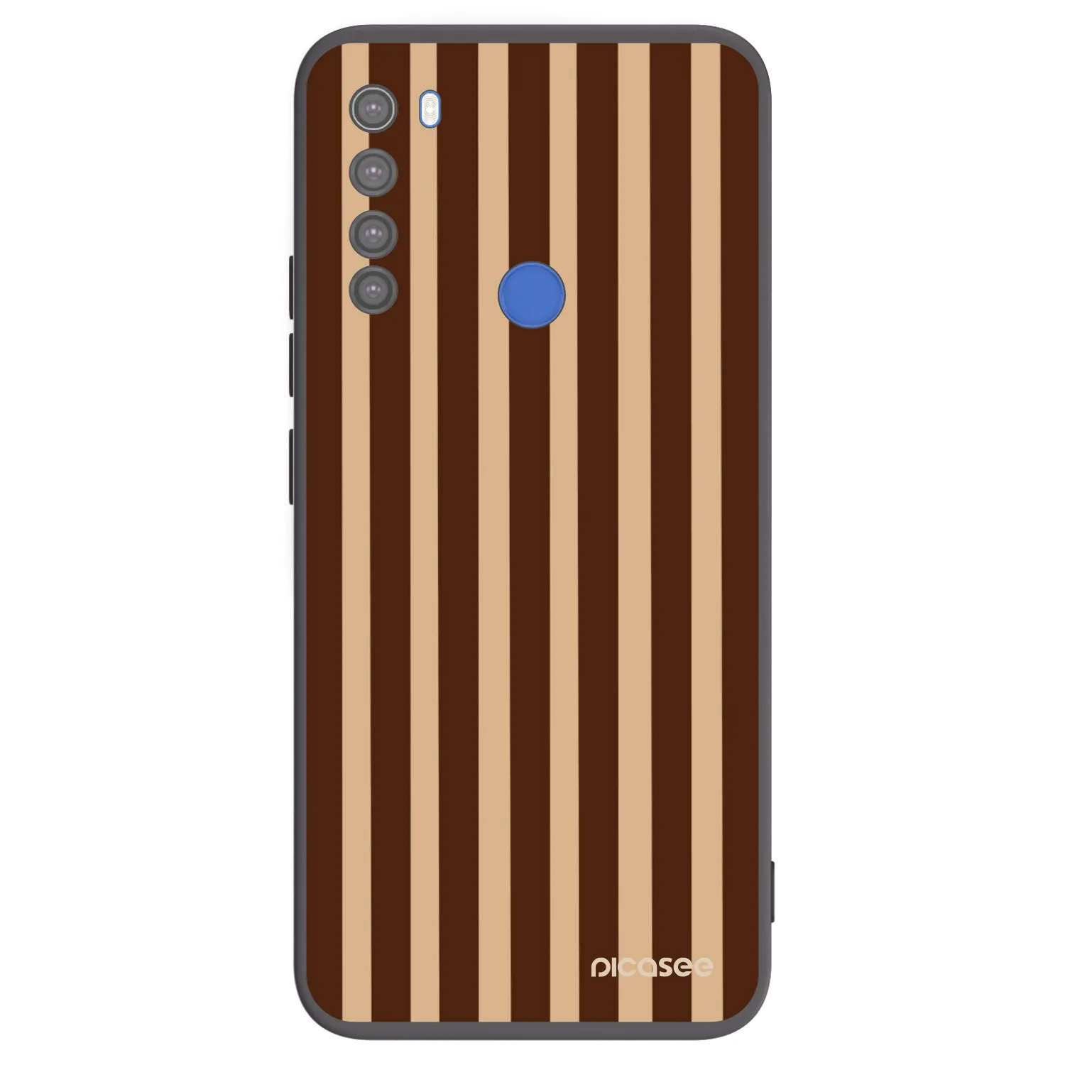 Picasee silikonový černý obal pro Xiaomi Redmi Note 8T - Brown lines