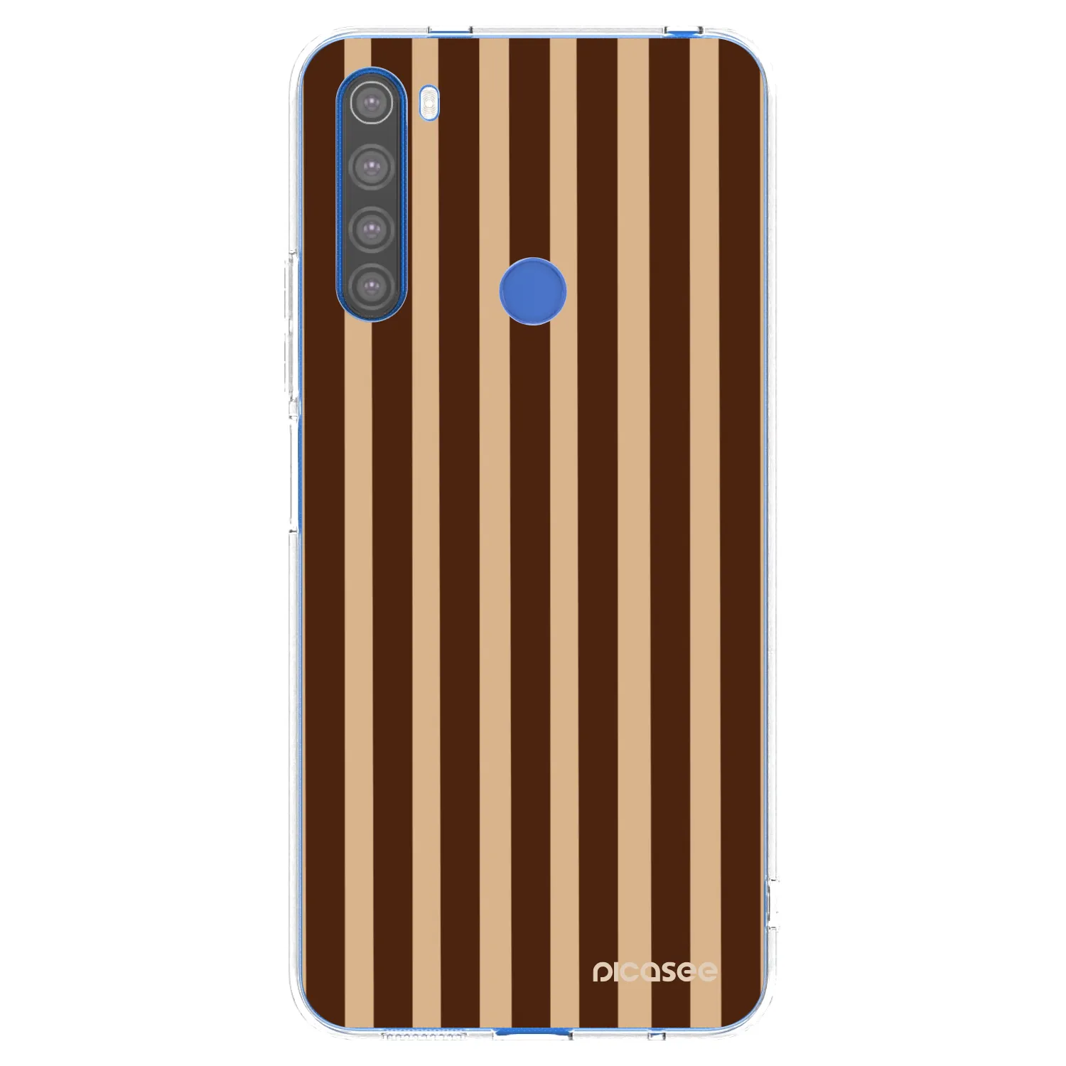 Picasee silikonový průhledný obal pro Xiaomi Redmi Note 8T - Brown lines