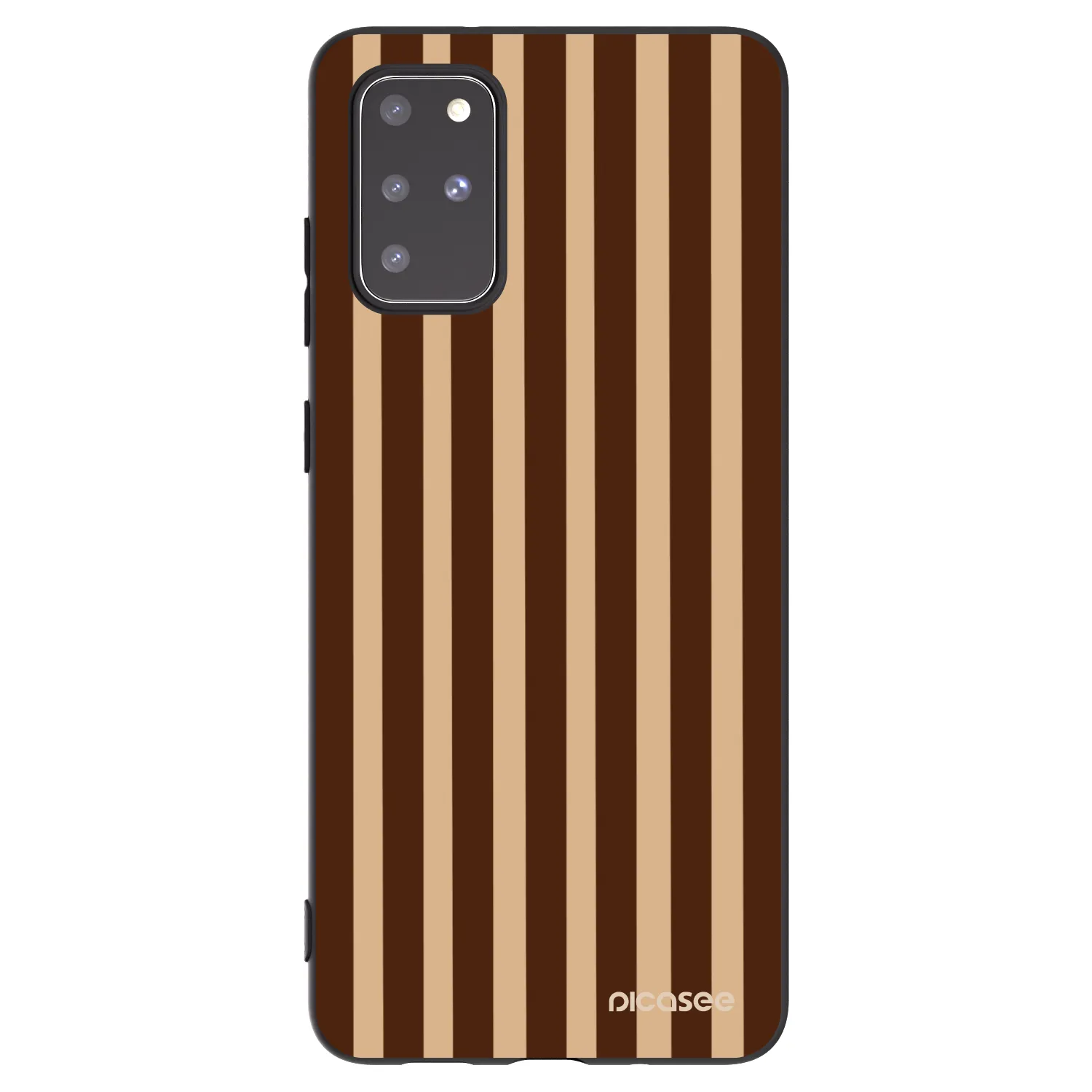 Picasee silikonový černý obal pro Samsung Galaxy S20+ G985F - Brown lines