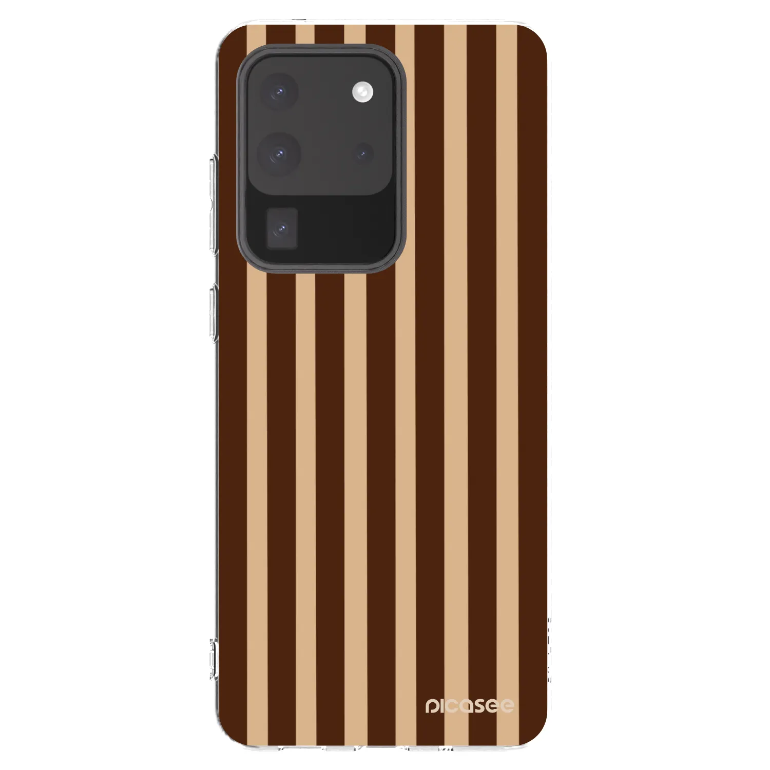 Picasee silikonový průhledný obal pro Samsung Galaxy S20 Ultra 5G G988F - Brown lines