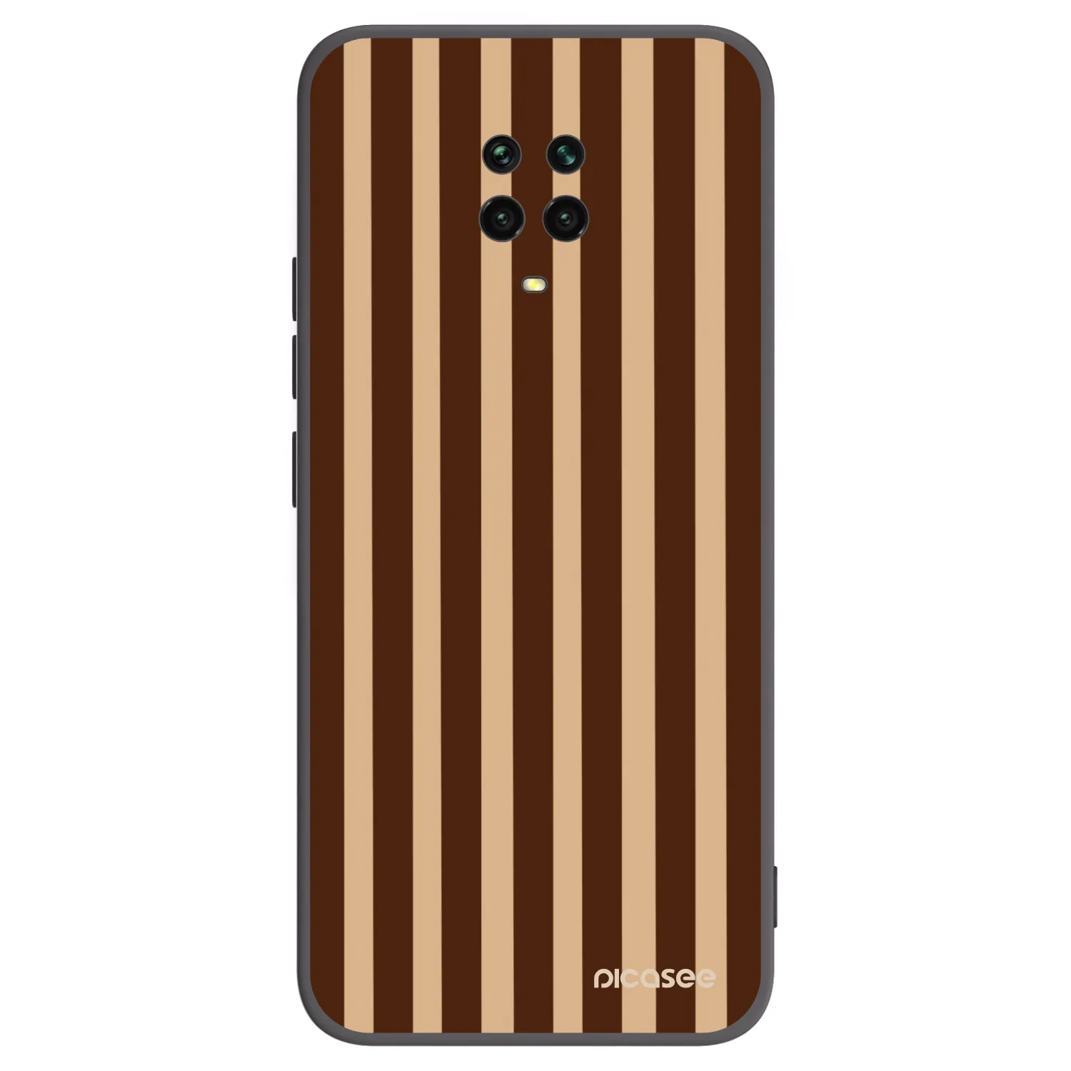 Picasee silikonový černý obal pro Xiaomi Redmi Note 9S - Brown lines