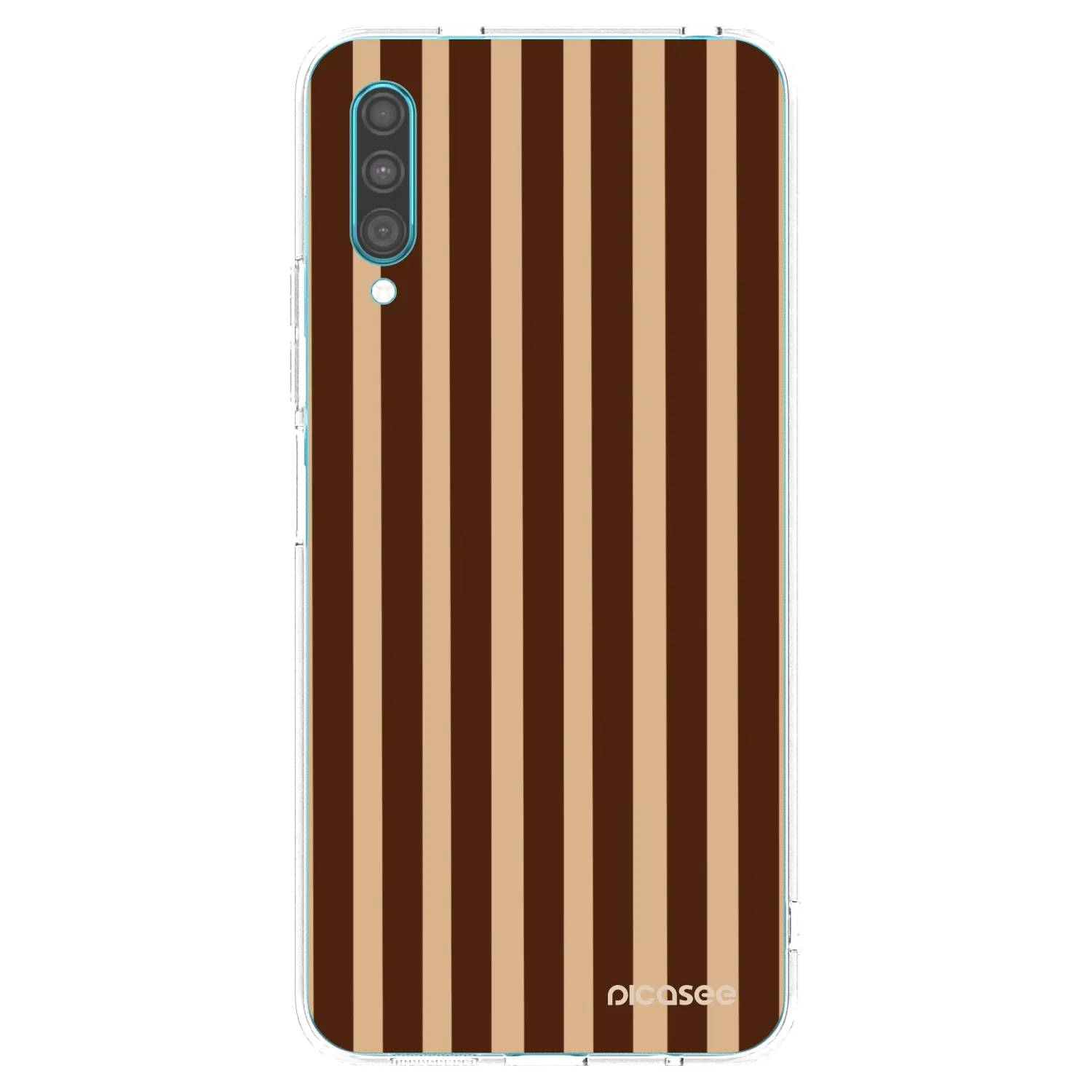 Picasee silikonový průhledný obal pro Samsung Galaxy A30s A307F - Brown lines