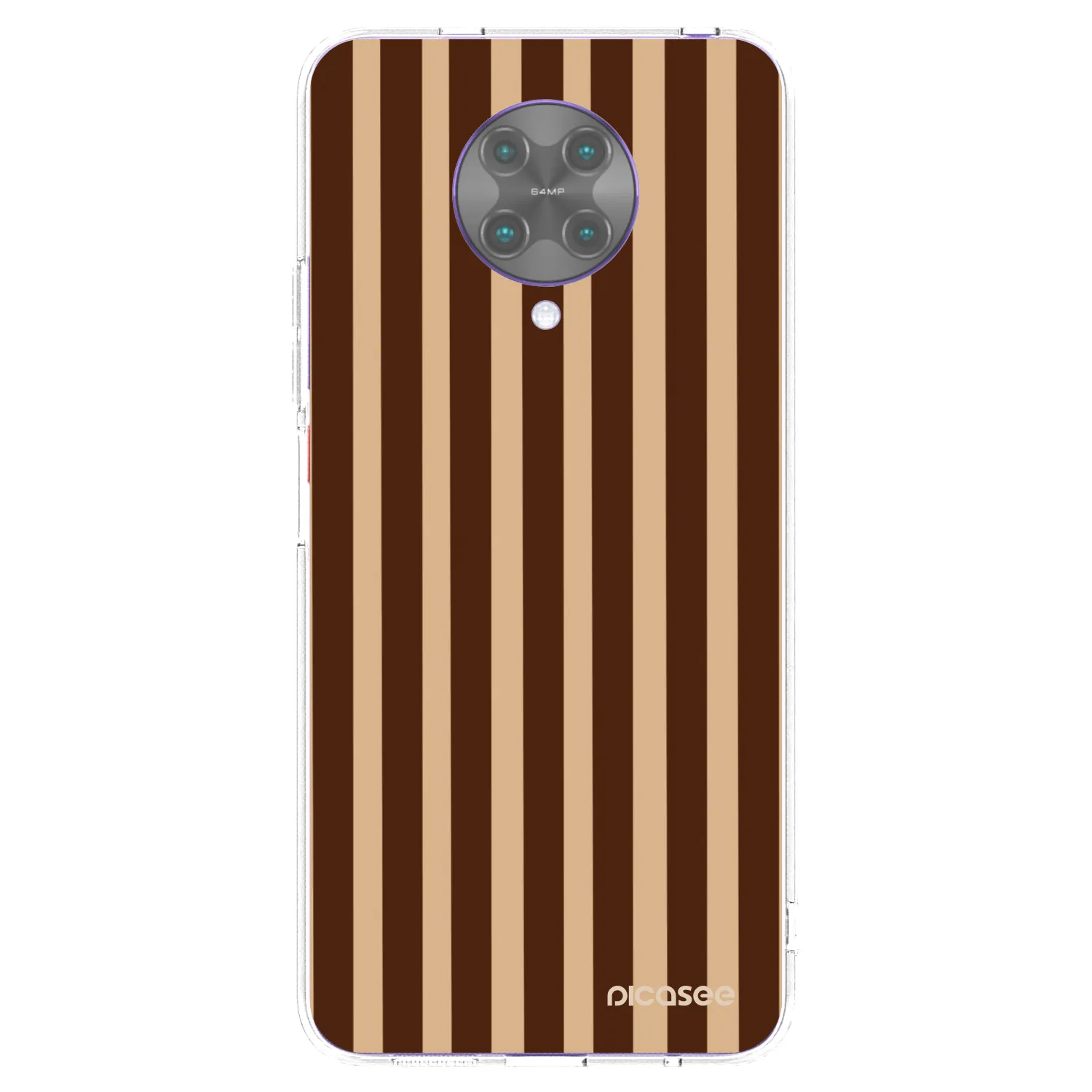 Picasee silikonový průhledný obal pro Xiaomi Poco F2 Pro - Brown lines