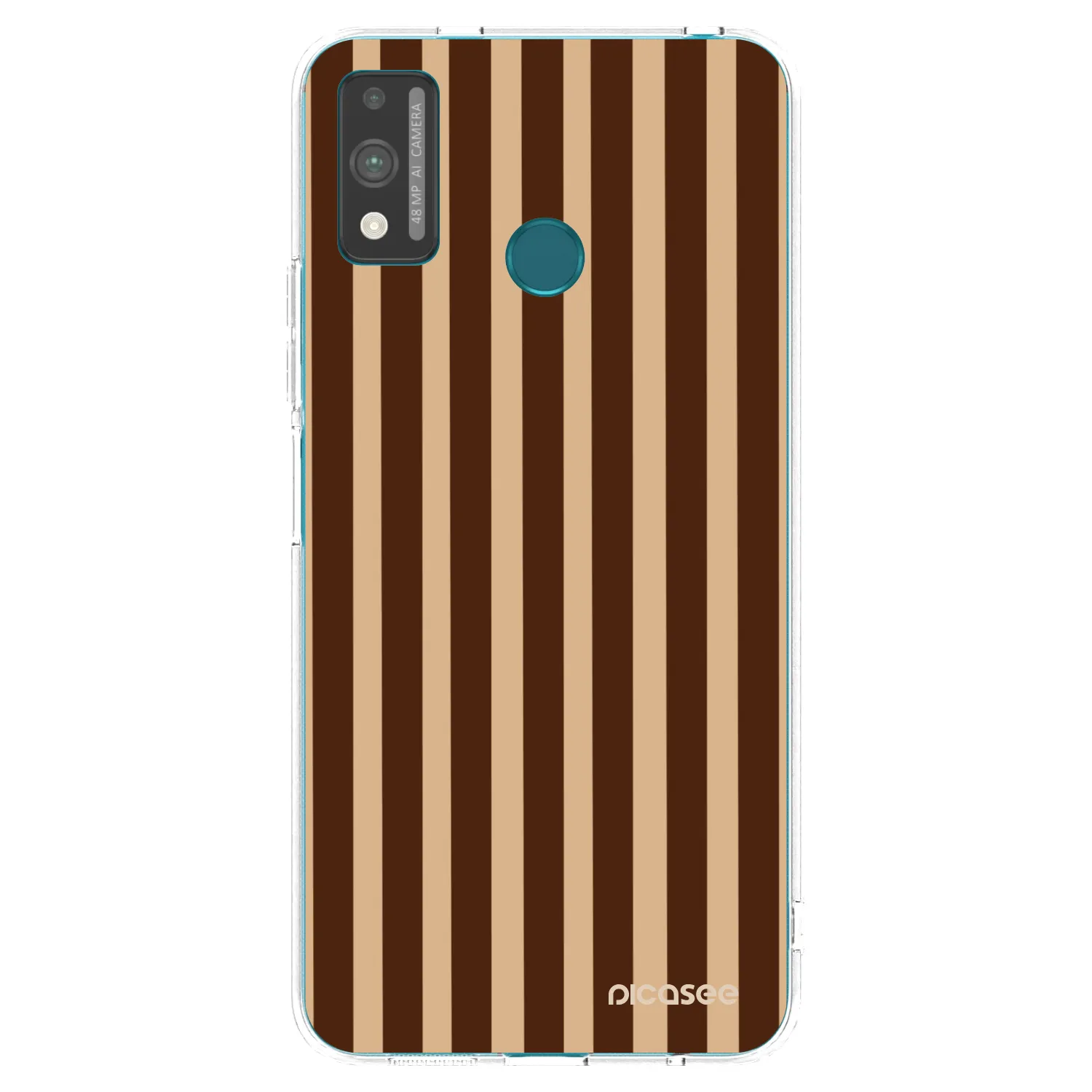 Picasee silikonový průhledný obal pro Honor 9X Lite - Brown lines