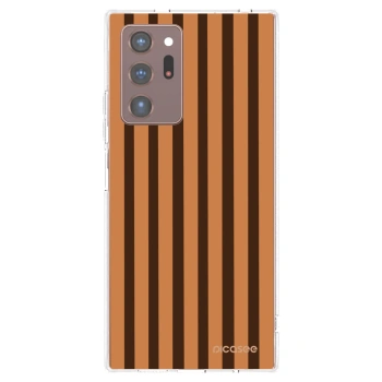Picasee silikonový průhledný obal pro Samsung Galaxy Note 20 Ultra - Caramel lines