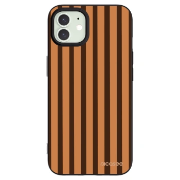 Picasee silikonový černý obal pro Apple iPhone 12 - Caramel lines