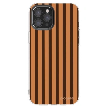 Picasee silikonový průhledný obal pro Apple iPhone 12 Pro Max - Caramel lines
