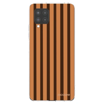 Picasee silikonový průhledný obal pro Samsung Galaxy A42 A426B - Caramel lines