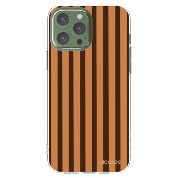 Picasee silikonový průhledný obal pro Apple iPhone 13 Pro Max - Caramel lines