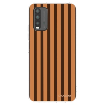 Picasee silikonový průhledný obal pro Xiaomi Redmi 9T - Caramel lines