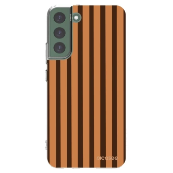 Picasee silikonový průhledný obal pro Samsung Galaxy S22+ 5G - Caramel lines