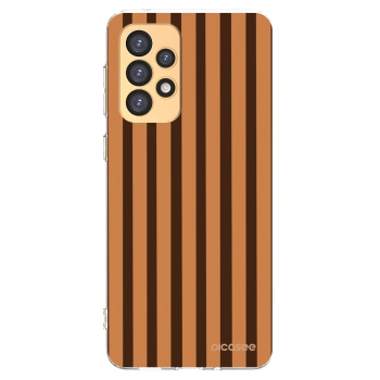 Picasee silikonový průhledný obal pro Samsung Galaxy A33 5G A336 - Caramel lines