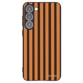 Picasee silikonový černý obal pro Samsung Galaxy S23+ 5G - Caramel lines