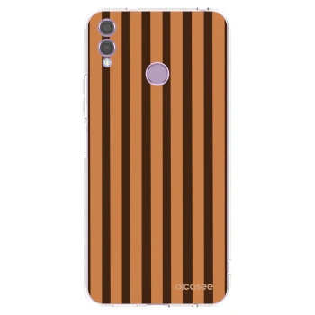 Picasee silikonový průhledný obal pro Honor 8X - Caramel lines