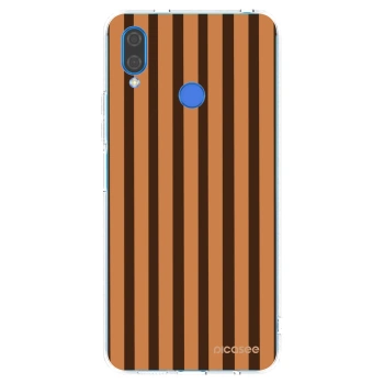 Picasee silikonový průhledný obal pro Huawei Nova 3 - Caramel lines