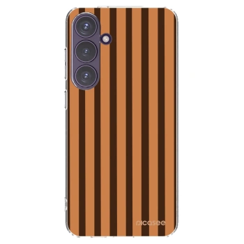 Picasee silikonový průhledný obal pro Samsung Galaxy S24+ S926B 5G - Caramel lines
