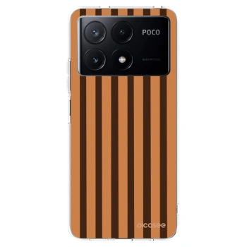 Picasee silikonový průhledný obal pro Xiaomi Poco X6 Pro - Caramel lines