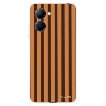 Picasee silikonový průhledný obal pro Realme C33 (2023) - Caramel lines
