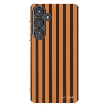 Picasee silikonový průhledný obal pro Samsung Galaxy S24 FE S721B - Caramel lines