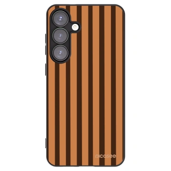 Picasee silikonový černý obal pro Samsung Galaxy S25+ 5G - Caramel lines