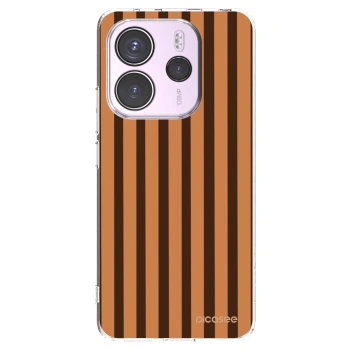 Picasee silikonový průhledný obal pro Xiaomi Redmi Note 14 4G - Caramel lines