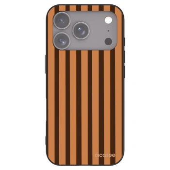 Picasee silikonový černý obal pro Apple iPhone 17 Pro - Caramel lines