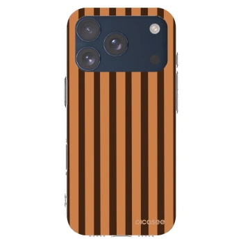 Picasee silikonový průhledný obal pro Apple iPhone 17 Pro - Caramel lines