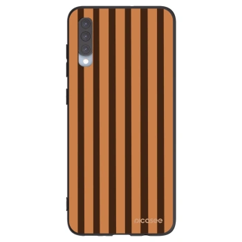 Picasee silikonový černý obal pro Samsung Galaxy A70 A705F - Caramel lines