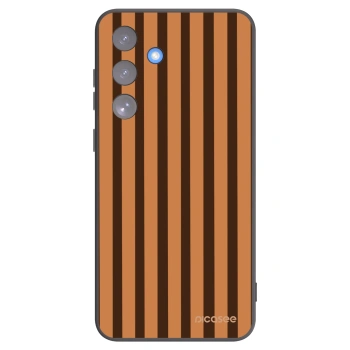 Picasee silikonový černý obal pro Samsung Galaxy S25 FE 5G - Caramel lines