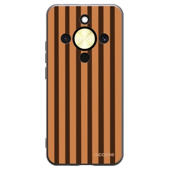 Picasee silikonový černý obal pro Honor Magic8 Lite 5G - Caramel lines