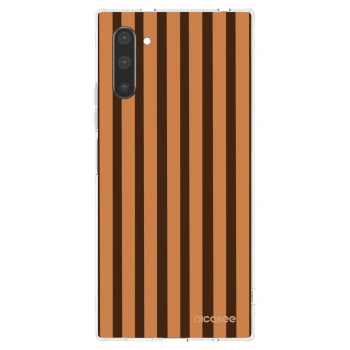 Picasee silikonový průhledný obal pro Samsung Galaxy Note 10 N970F - Caramel lines