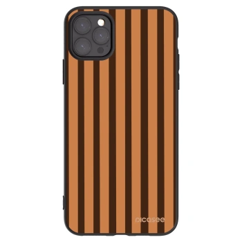 Picasee silikonový černý obal pro Apple iPhone 11 Pro Max - Caramel lines