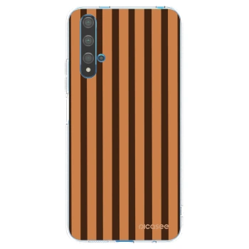 Picasee silikonový průhledný obal pro Huawei Nova 5T - Caramel lines