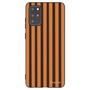 Picasee silikonový černý obal pro Samsung Galaxy S20+ G985F - Caramel lines