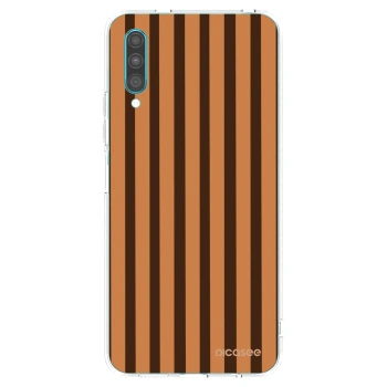 Picasee silikonový průhledný obal pro Samsung Galaxy A30s A307F - Caramel lines
