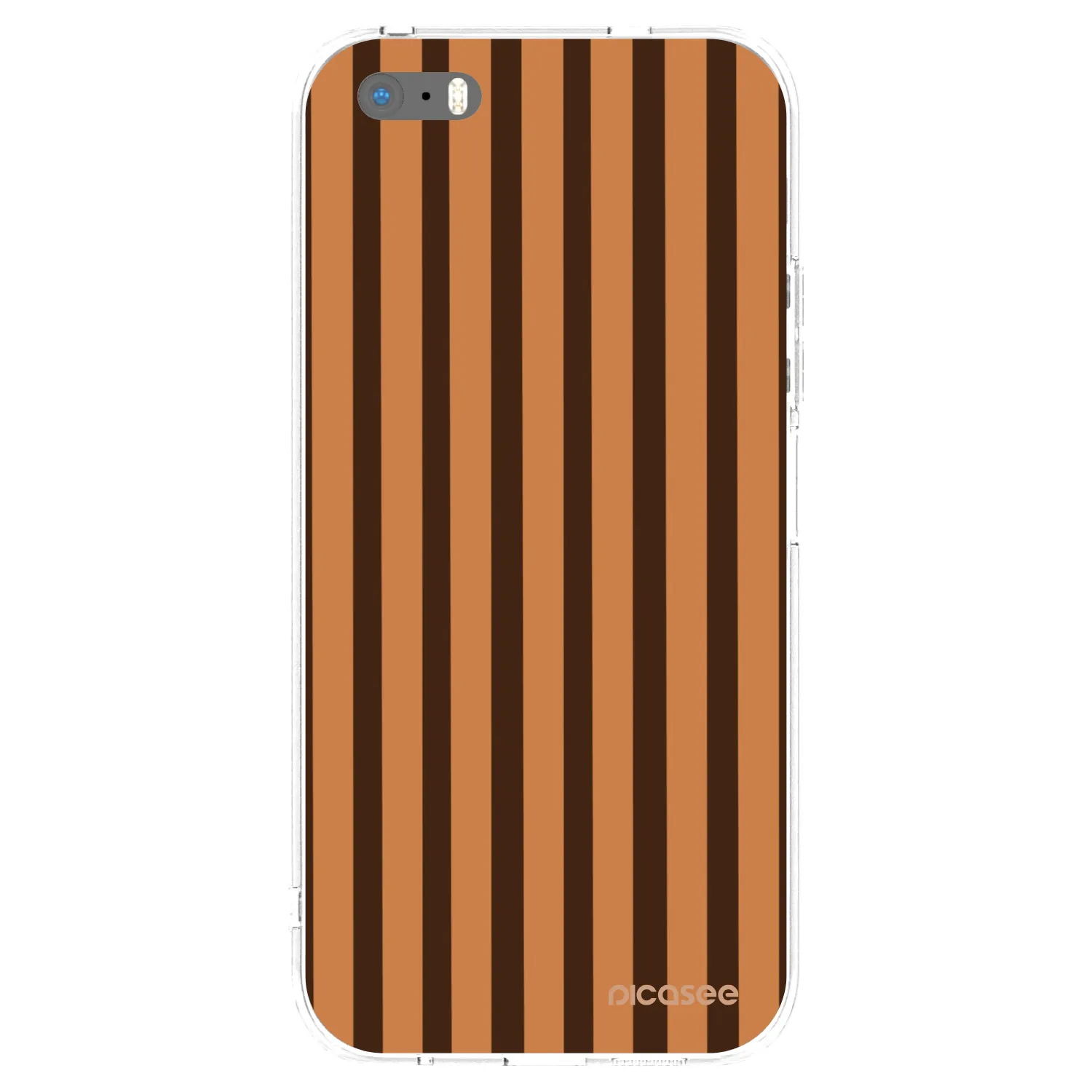 Picasee silikonový průhledný obal pro Apple iPhone 5/5S/SE - Caramel lines