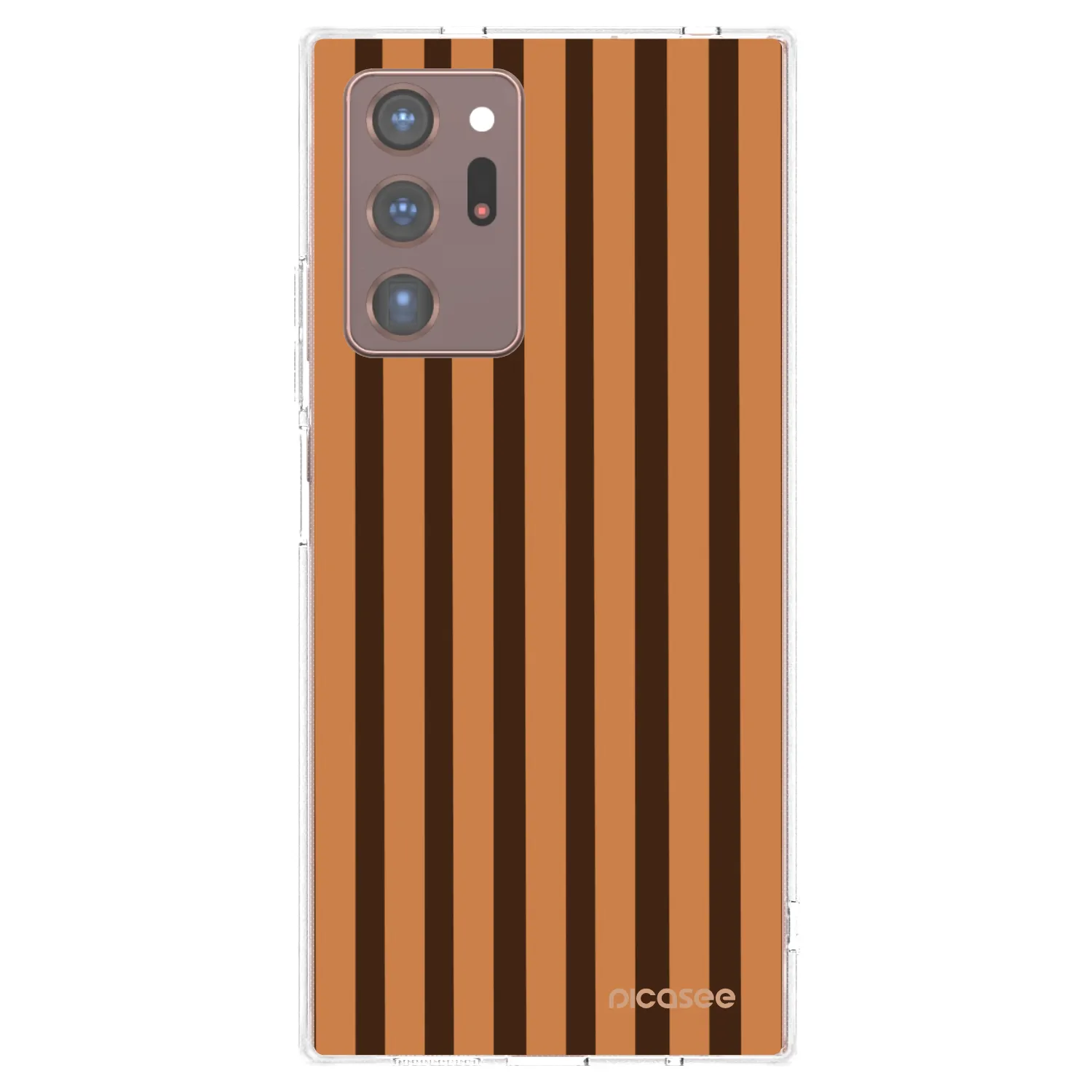 Picasee silikonový průhledný obal pro Samsung Galaxy Note 20 Ultra - Caramel lines