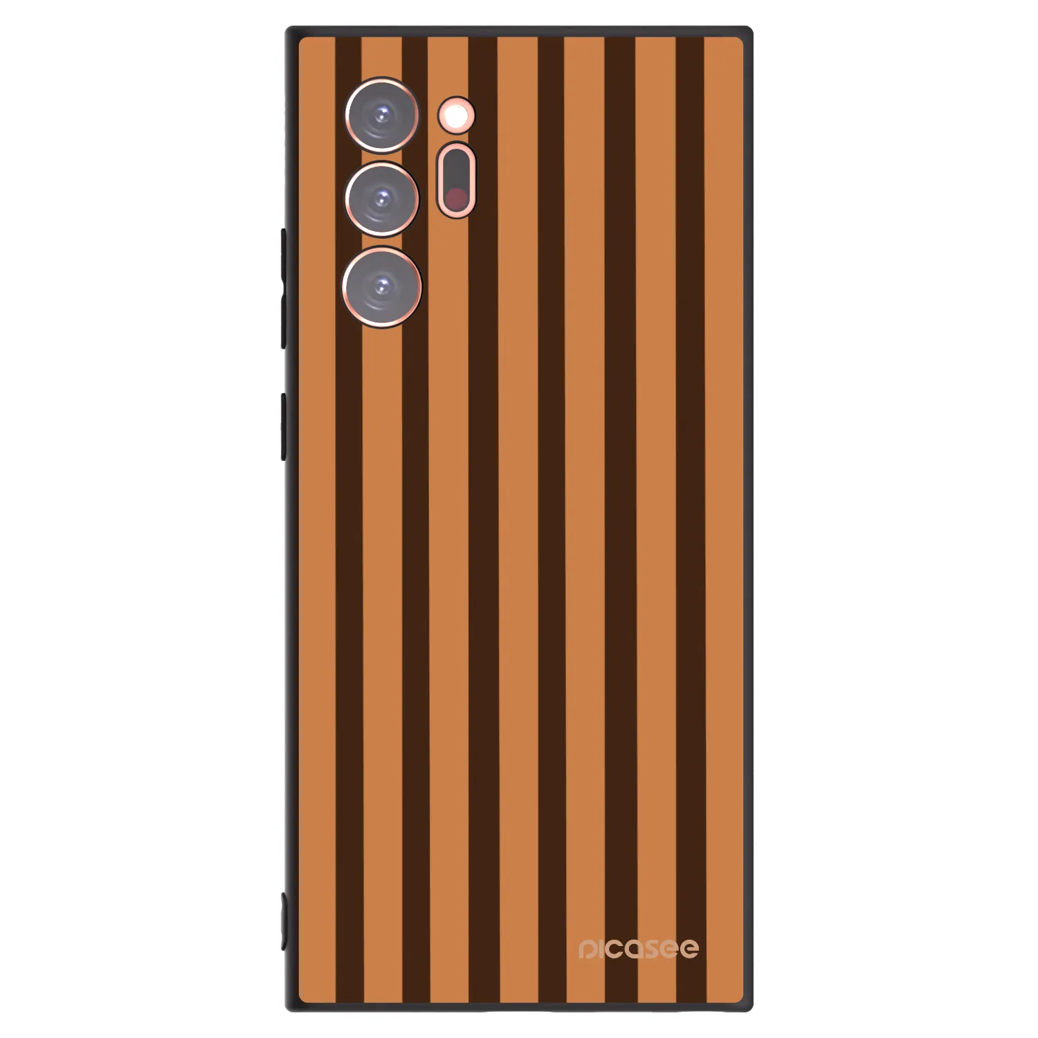 Picasee silikonový černý obal pro Samsung Galaxy Note 20 Ultra - Caramel lines
