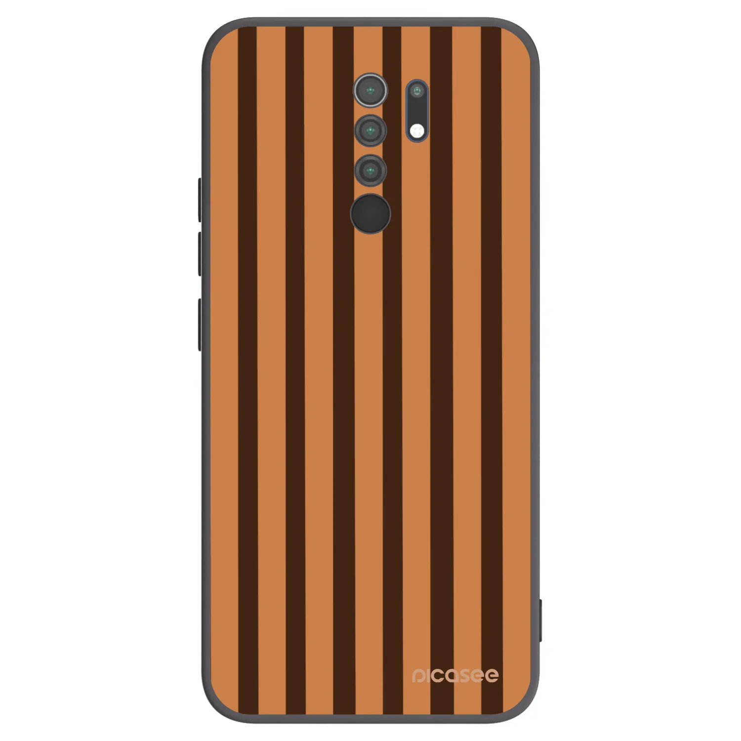Picasee silikonový černý obal pro Xiaomi Redmi 9 - Caramel lines