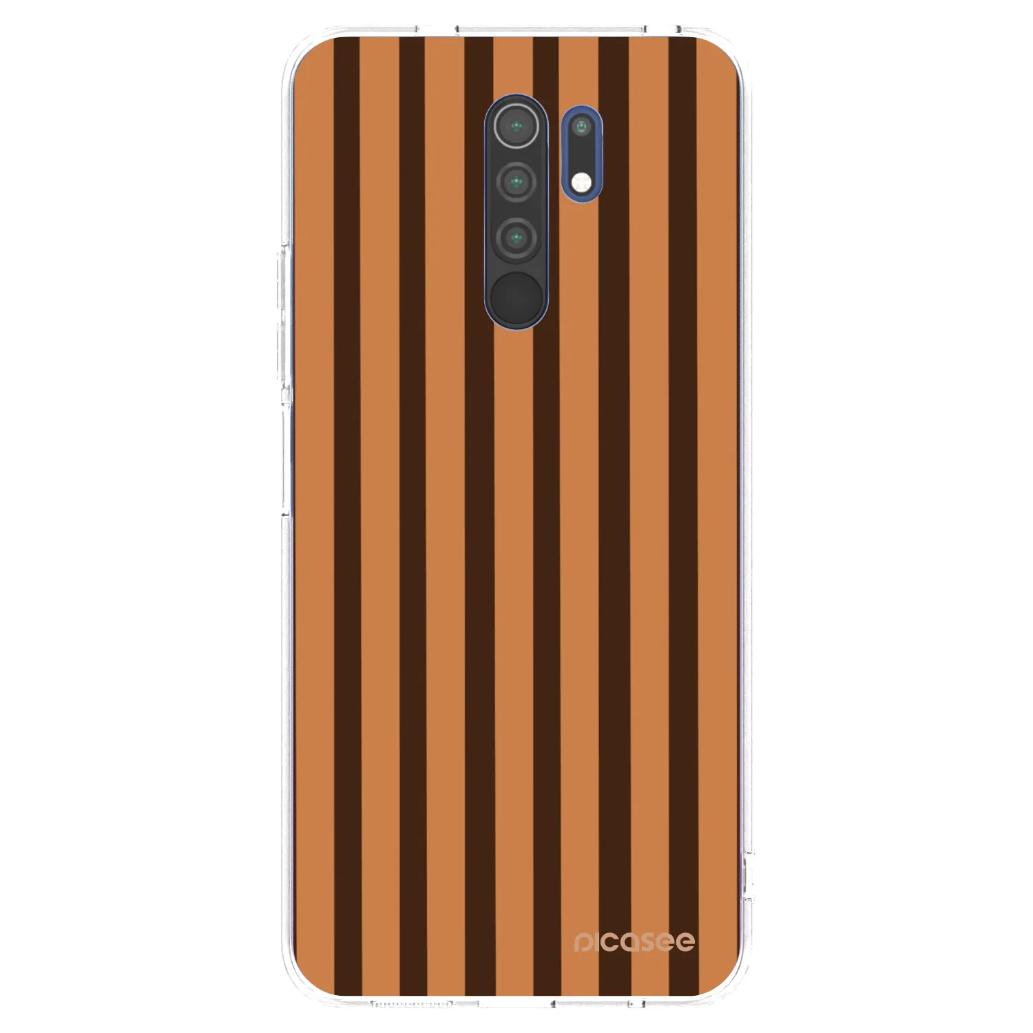Picasee silikonový průhledný obal pro Xiaomi Redmi 9 - Caramel lines