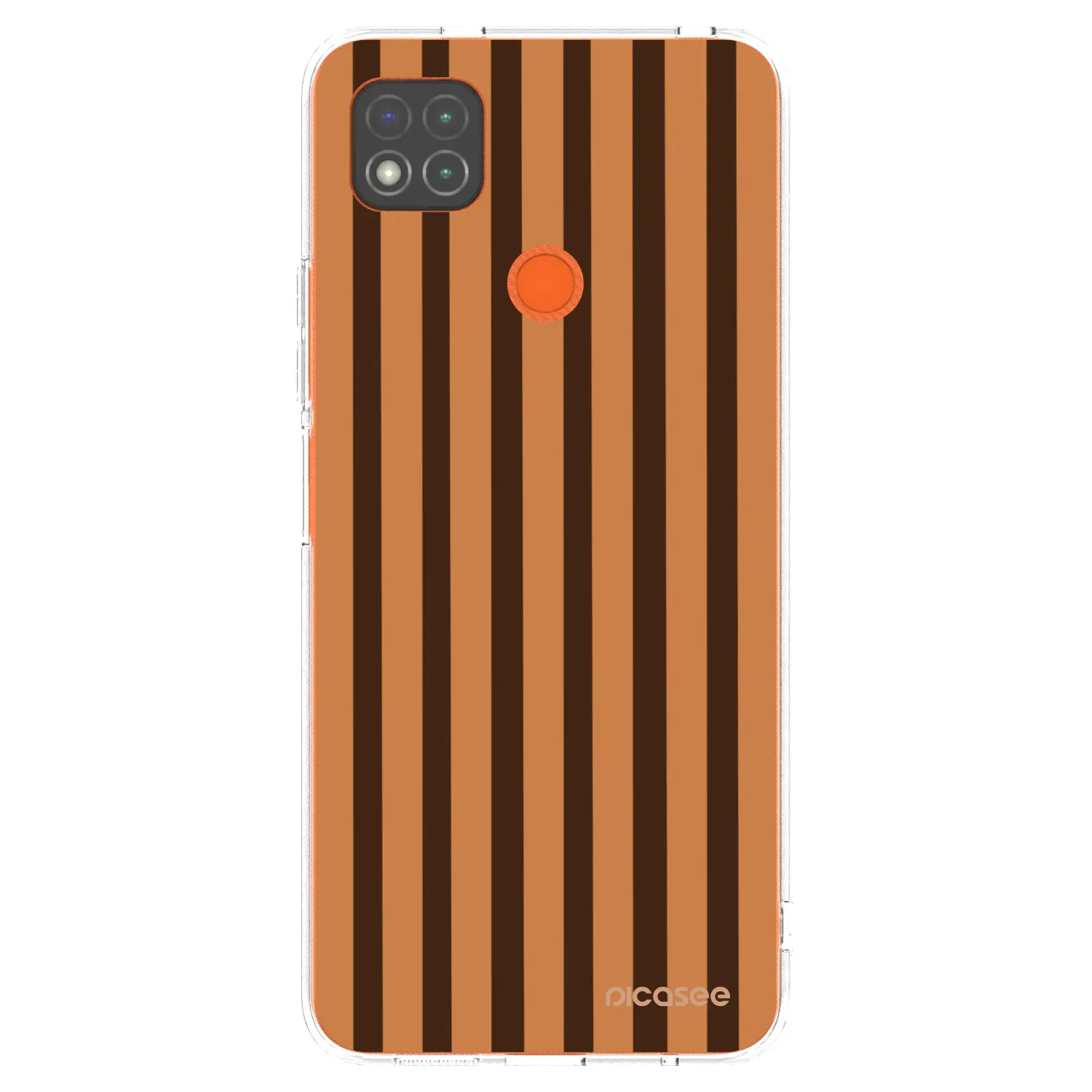 Picasee silikonový průhledný obal pro Xiaomi Redmi 9C - Caramel lines