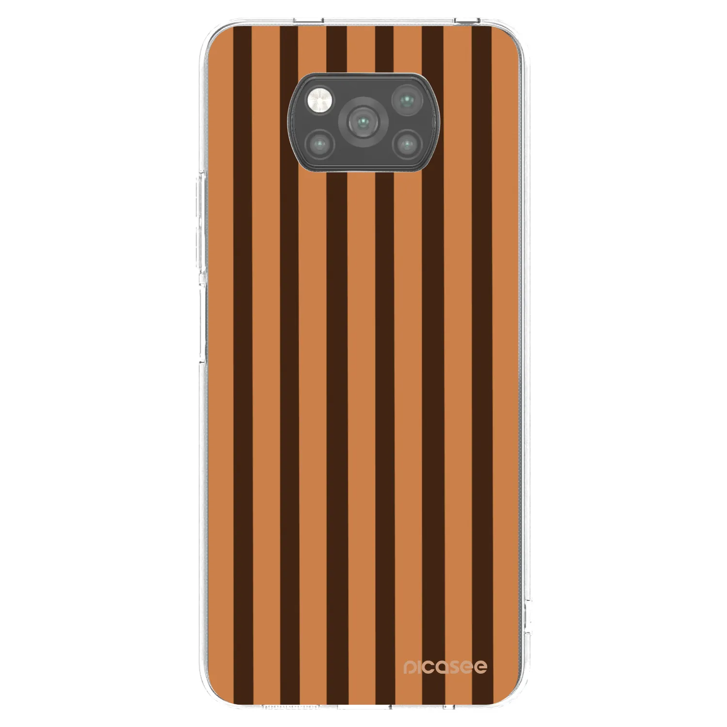 Picasee silikonový černý obal pro Xiaomi Poco X3 - Caramel lines