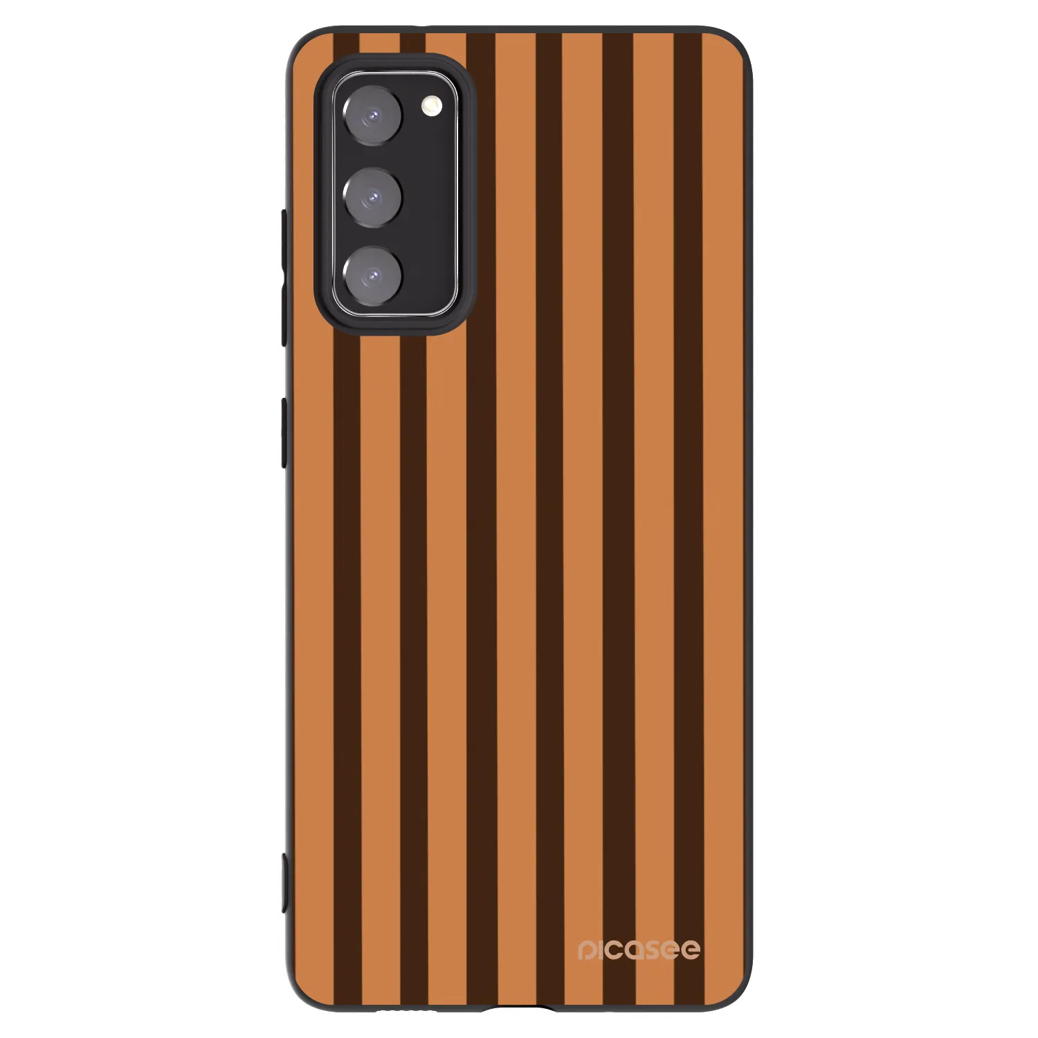 Picasee silikonový černý obal pro Samsung Galaxy S20 FE - Caramel lines