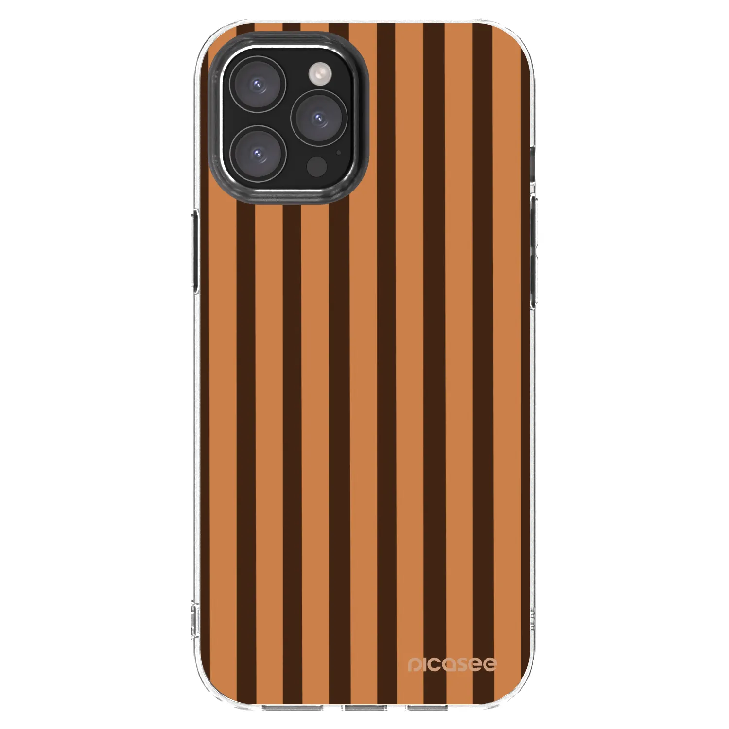 Picasee silikonový průhledný obal pro Apple iPhone 12 Pro Max - Caramel lines