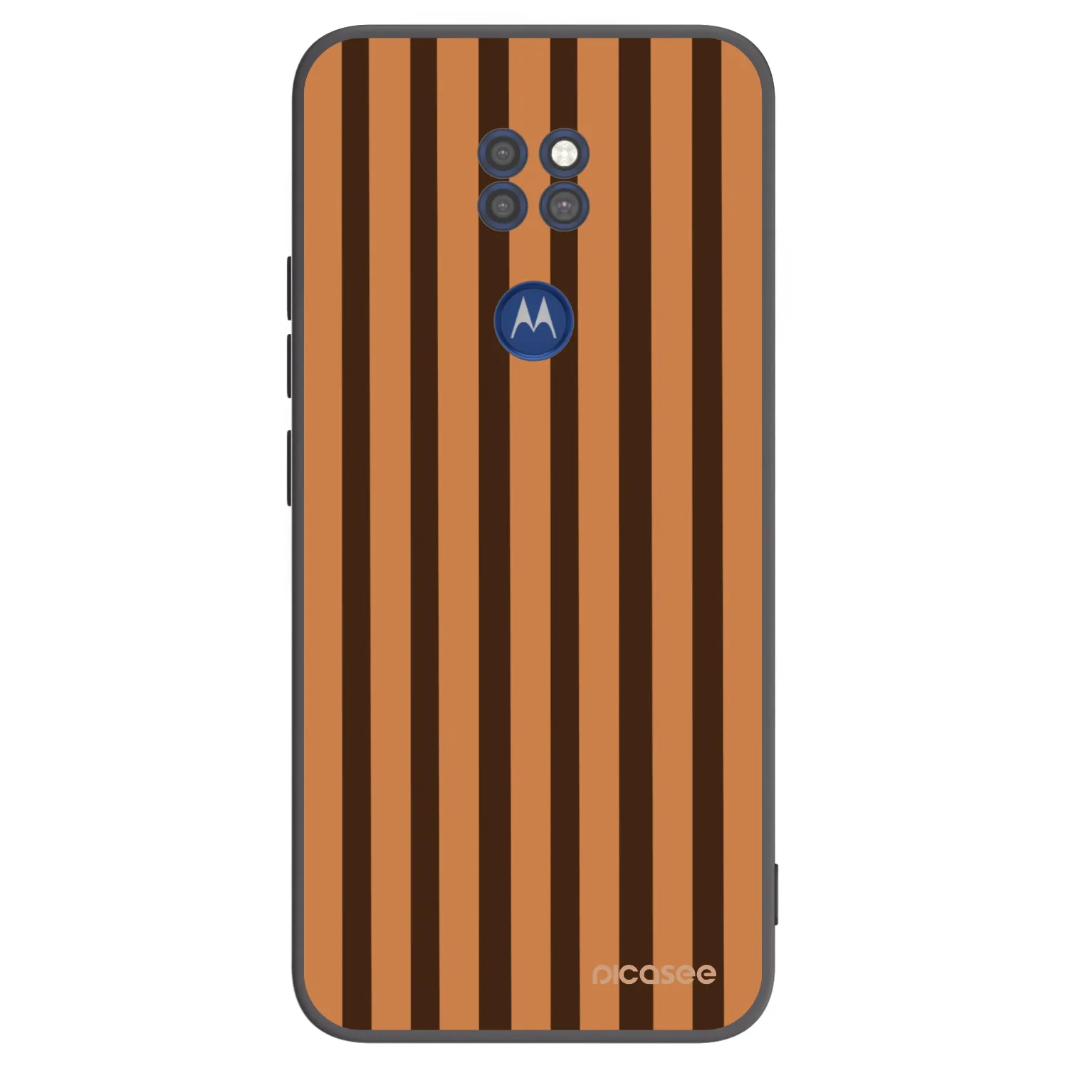 Picasee silikonový černý obal pro Motorola Moto G9 Play - Caramel lines