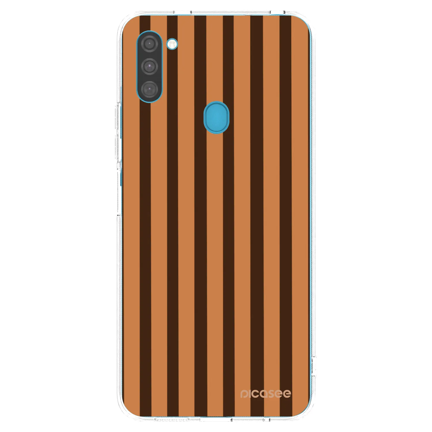 Picasee silikonový průhledný obal pro Samsung Galaxy M11 - Caramel lines